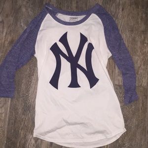 PINK. NY baseball tee.
